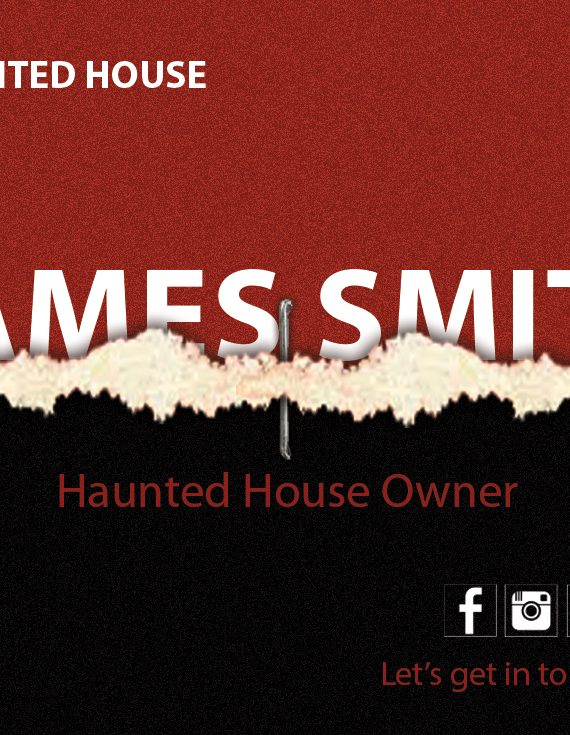 Haunted House Business Card Template, Halloween Business Card Template, Horror Business Card Template, Scape Room Business Card Template