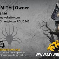 Haunted House Business Card Template, Halloween Business Card Template, Horror Business Card Template, Scape Room Business Card Template