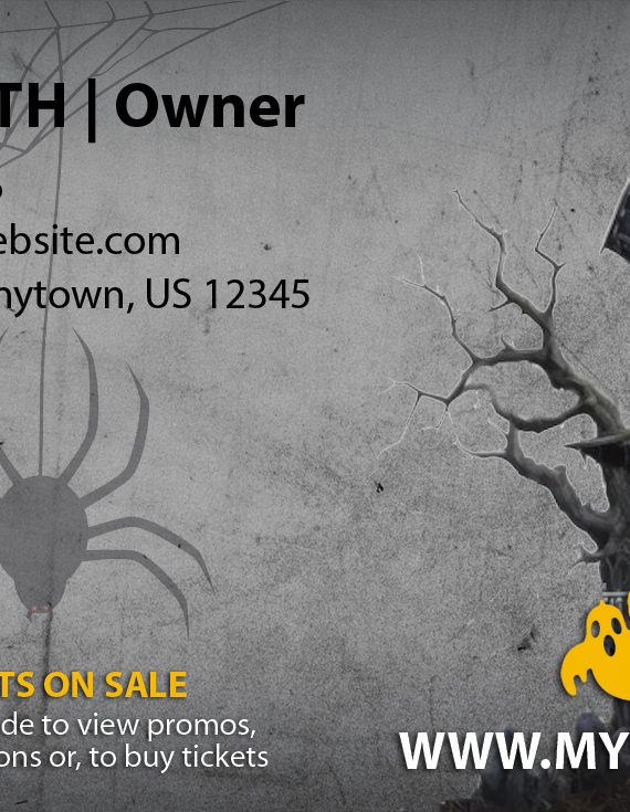Haunted House Business Card Template, Halloween Business Card Template, Horror Business Card Template, Scape Room Business Card Template