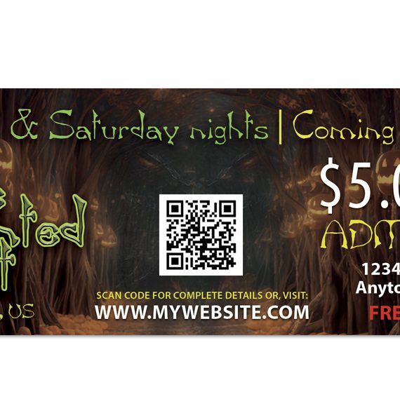Haunted House Coupon Template, Halloween Coupon Template, Horror Coupon Template, Scape Room Coupon Template