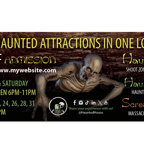 Haunted House Coupon Template, Halloween Coupon Template, Horror Coupon Template, Scape Room Coupon Template
