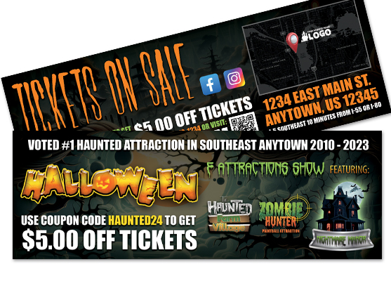 Haunted House Coupons, Halloween Coupons, Scape Rooms Coupons, Horror Attractions Coupons