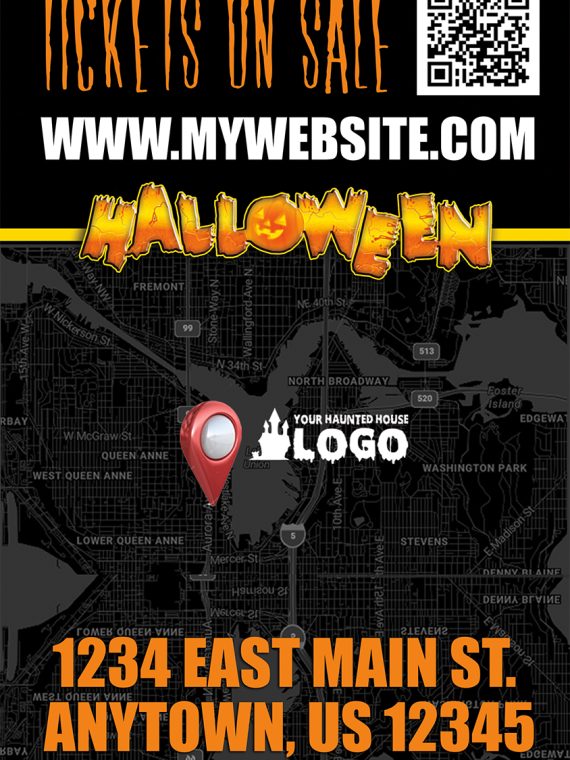 Haunted House Flyer Template, Halloween Flyer Template, Horror Flyer Template, Scape Room Flyer Template