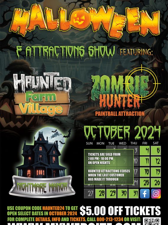 Haunted House Flyer Template, Halloween Flyer Template, Horror Flyer Template, Scape Room Flyer Template