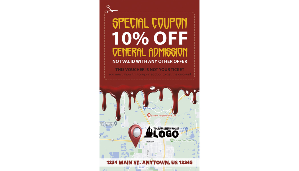 Haunted House Business Card Template, Halloween Business Card Template, Horror Business Card Template, Scape Room Business Card Template