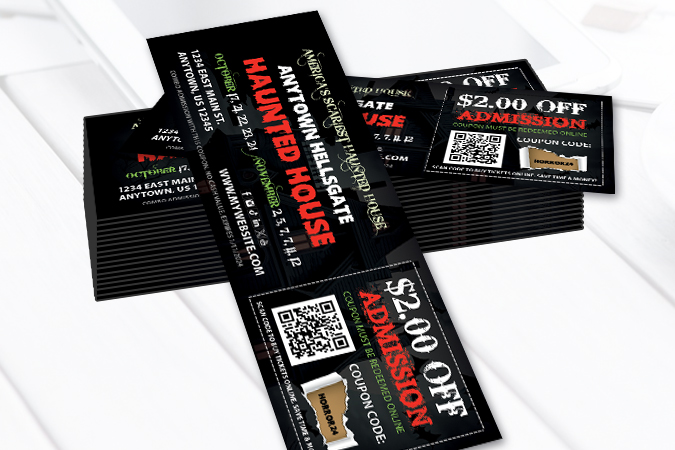 Haunted House Coupons, Halloween Coupons, Scape Room Coupons, Horror Coupons
