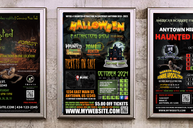 Haunted House Posters, Halloween Posters, Scape Room Posters, Horror Posters