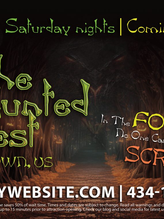 Haunted House Postcard Template, Halloween Postcard Template, Horror Postcard Template, Scape Room Postcard Template