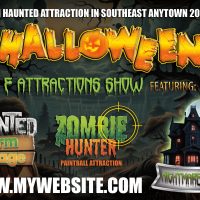 Haunted House Postcard Template, Halloween Postcard Template, Horror Postcard Template, Scape Room Postcard Template