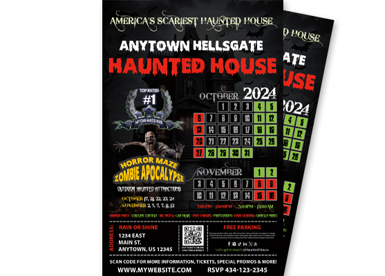 Haunted House Posters, Halloween Posters, Scape Rooms Posters, Horror Attractions Posters