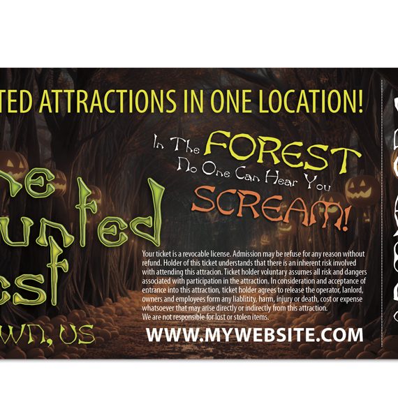Haunted House Ticket Template, Halloween Ticket Template, Horror Ticket Template, Scape Room Ticket Template